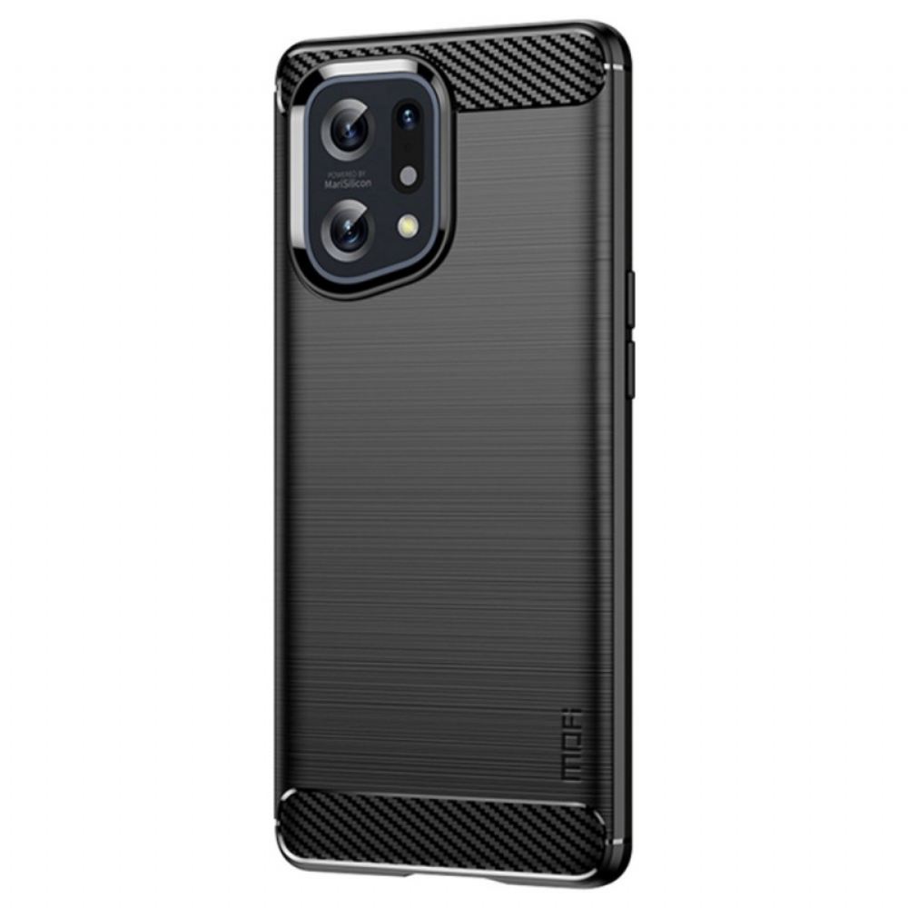 Kryt Na Oppo Find X5 Mofi Kartáčované Uhlíkové Vlákno