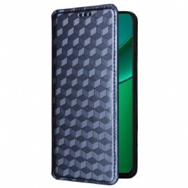 Kožené Pouzdro Folio Realme 12 Plus 5g 3d Kostky