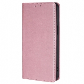 Kožené Pouzdro Folio Realme 12 Plus 5g Klasický Kožený Efekt