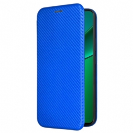 Kožené Pouzdro Realme 12 Plus 5g Kryty Na Mobil Uhlíkové Vlákno