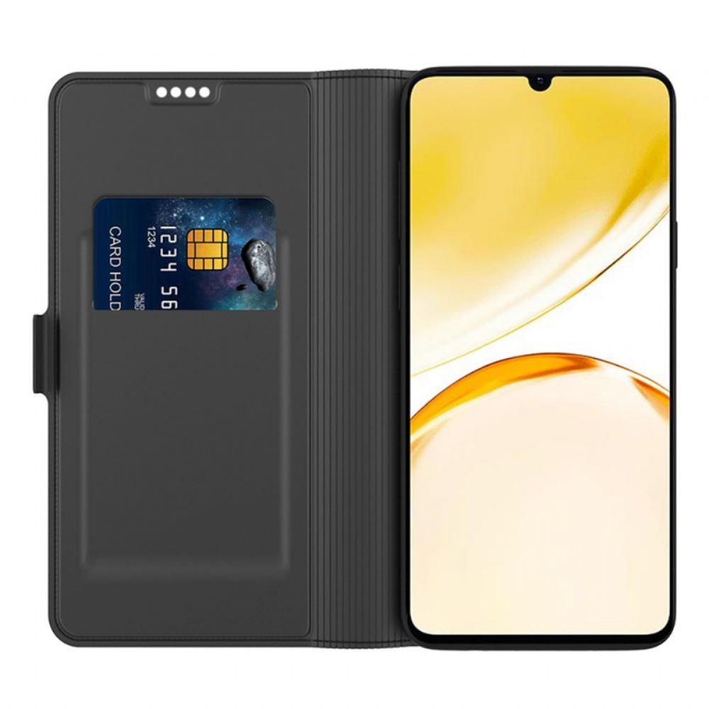 Kožený Kryt Na Realme 12 Plus 5g Držitel Karty