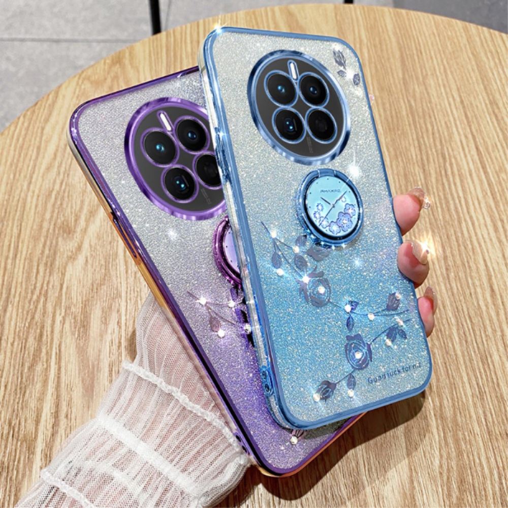 Kryt Realme 12 Plus 5g Kryty Na Mobil Květinový A Kamínkový Podpůrný Prsten Kadem