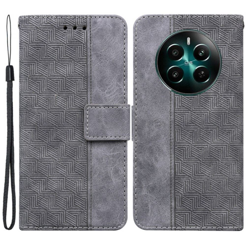 Peněženková Pouzdra Realme 12 Plus 5g Páskový Tkaný Vzor