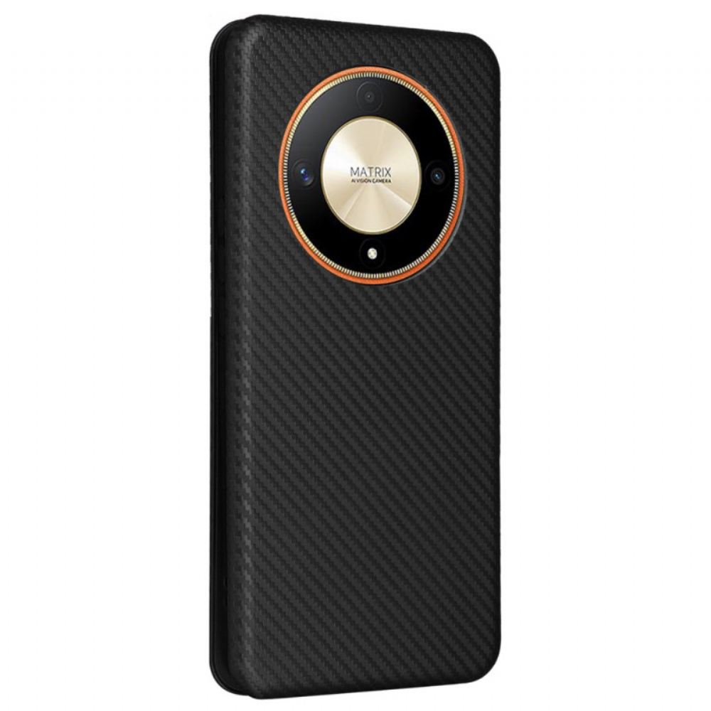 Kožené Pouzdro Honor X9b / Magic 6 Lite Kryty Na Mobil Uhlíkové Vlákno