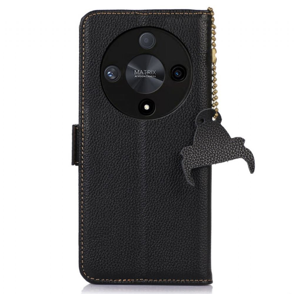 Kožený Kryt Honor X9b / Magic 6 Lite Kožené Blokování Rfid