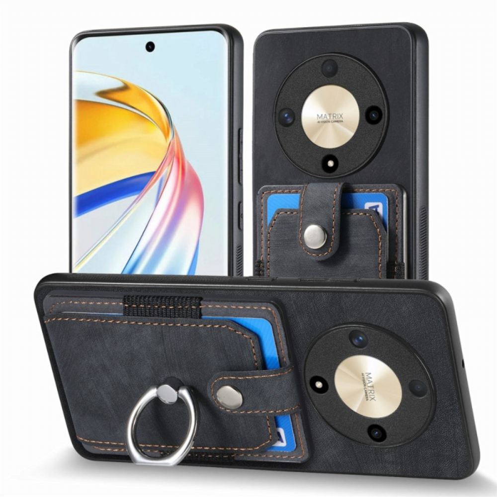Kryt Honor X9b / Magic 6 Lite Držák Na Kartu A Prsten V Retro Stylu