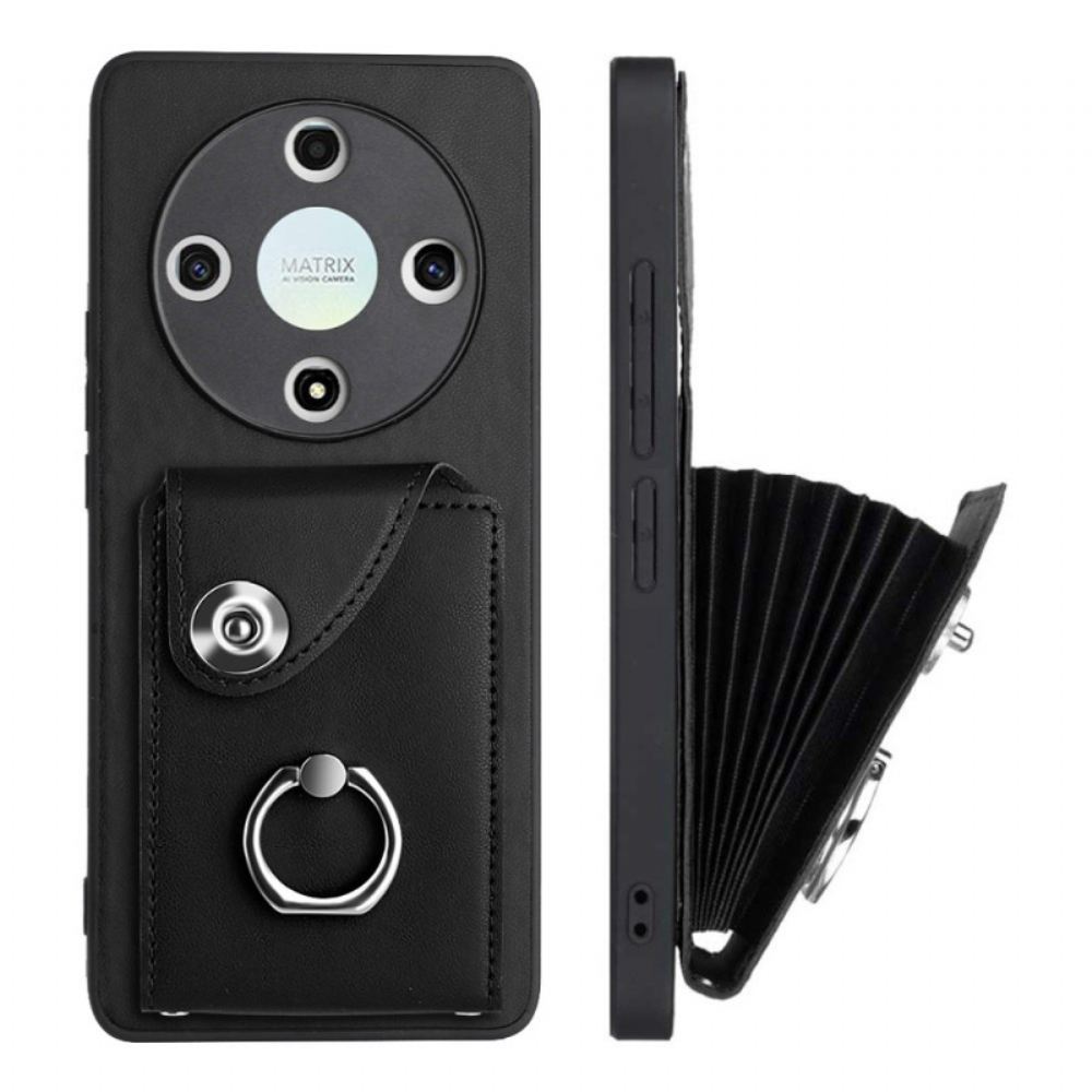 Kryt Honor X9b / Magic 6 Lite Kožený Držák Karet S Efekty