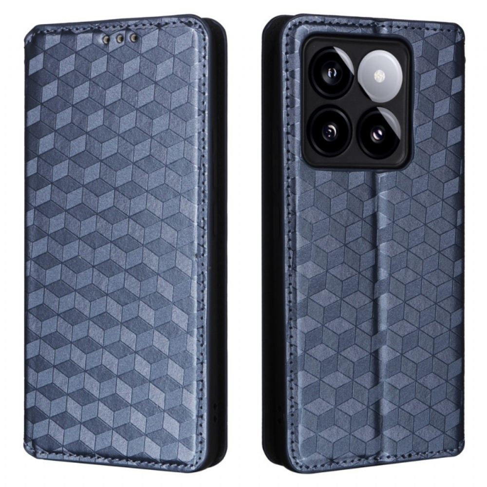 Kožené Pouzdro Folio Xiaomi 14t 3d Kostky