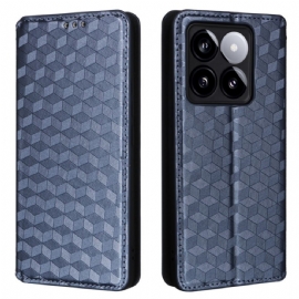 Kožené Pouzdro Folio Xiaomi 14t 3d Kostky
