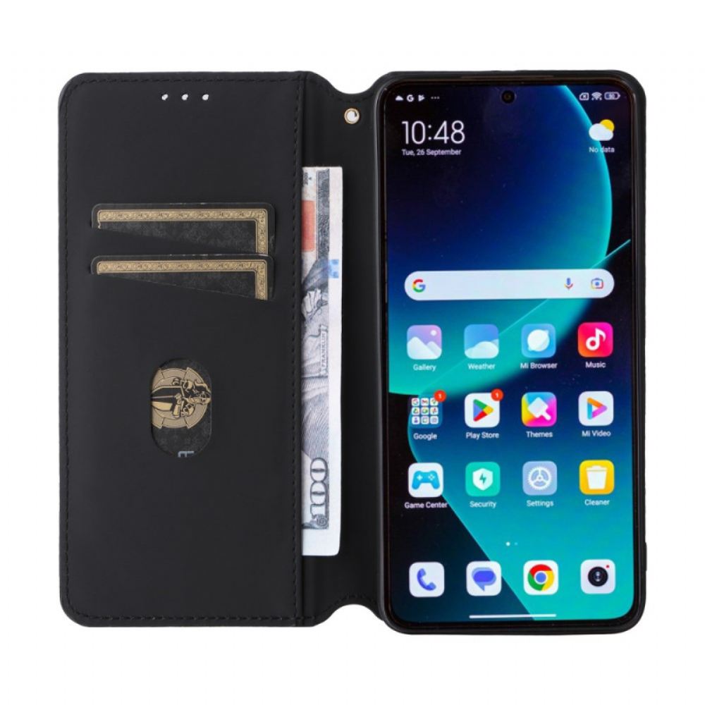 Kožené Pouzdro Folio Xiaomi 14t 3d Kostky