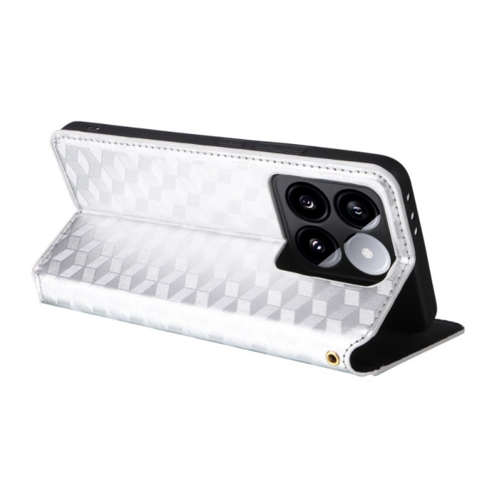 Kožené Pouzdro Folio Xiaomi 14t 3d Kostky