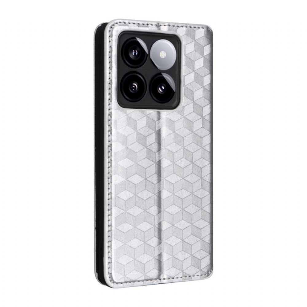 Kožené Pouzdro Folio Xiaomi 14t 3d Kostky