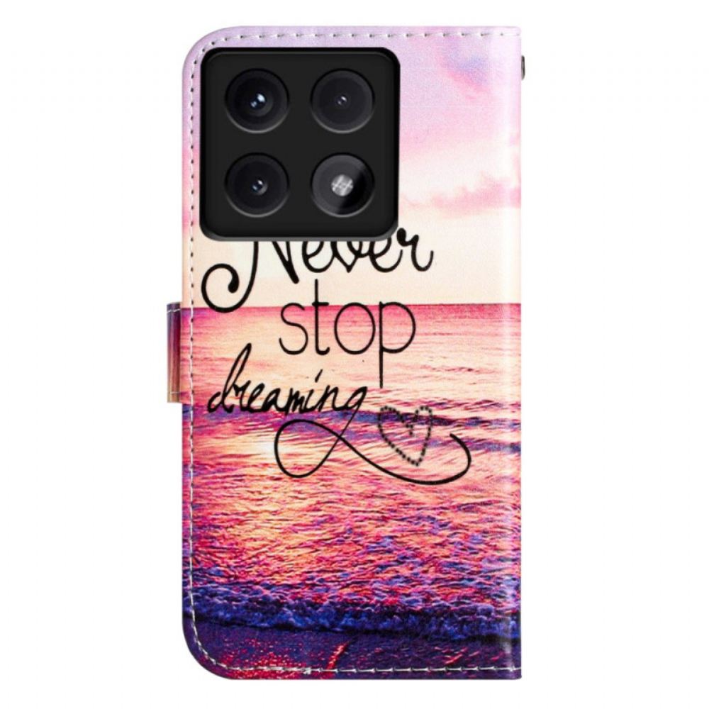 Kožený Kryt Na Xiaomi 14t Nikdy Nepřestávej Snít'