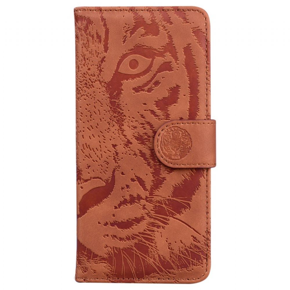 Kožený Kryt Na Xiaomi 14t Tygří Stopa