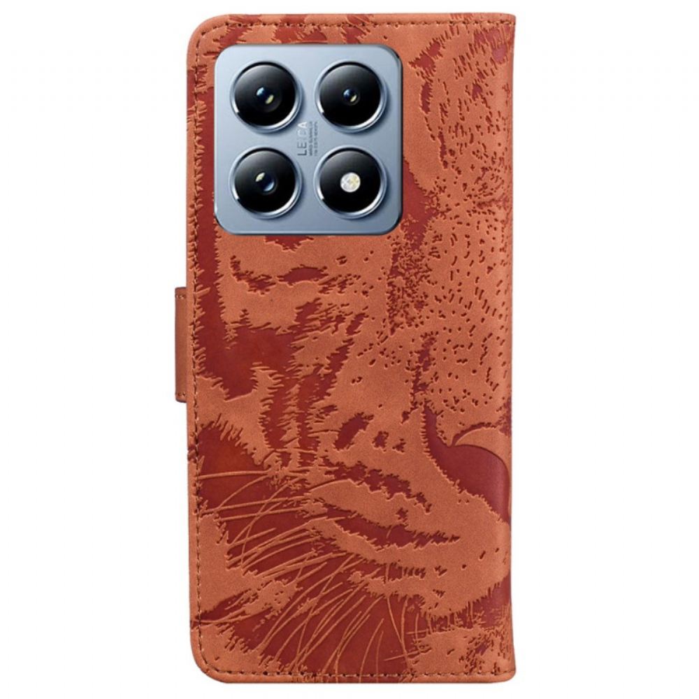 Kožený Kryt Na Xiaomi 14t Tygří Stopa