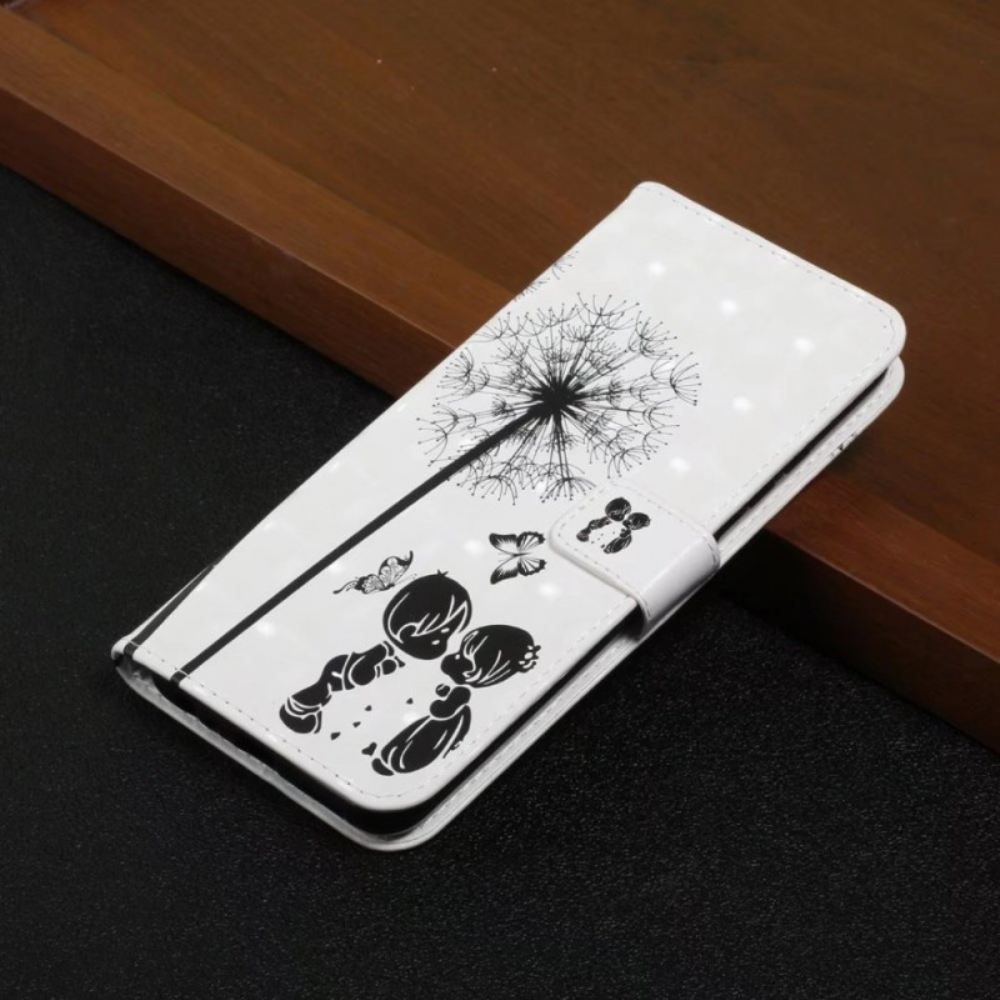 Kožený Kryt Xiaomi 14t Děti A Pampelišky