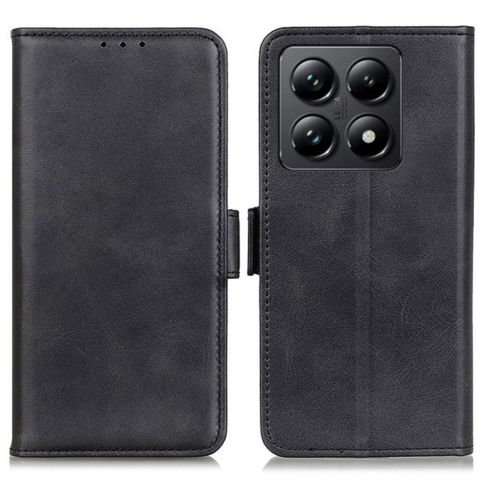 Kožený Kryt Xiaomi 14t Matná Umělá Kůže