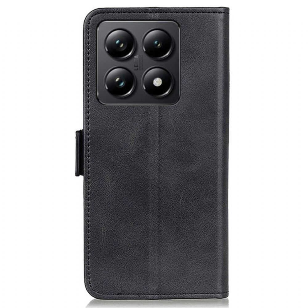 Kožený Kryt Xiaomi 14t Matná Umělá Kůže