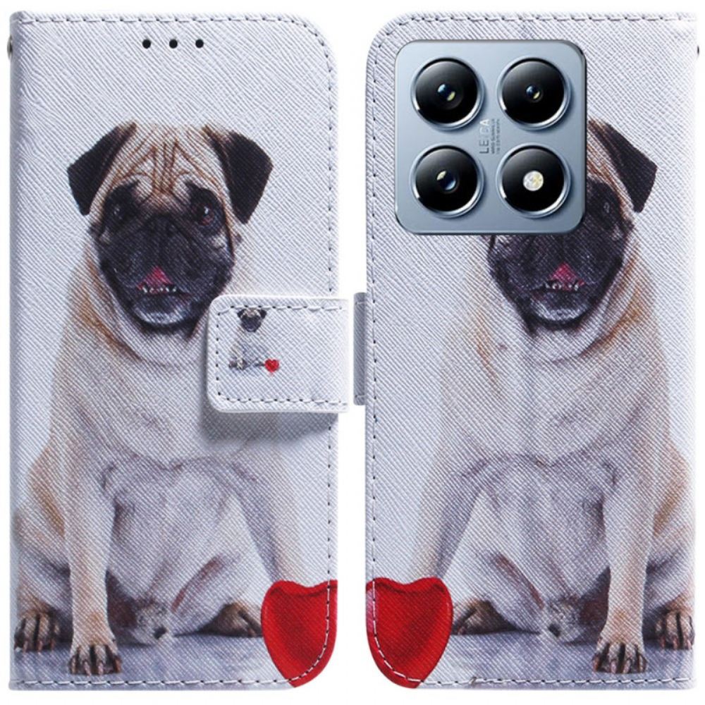 Kožený Kryt Xiaomi 14t Mops Pes