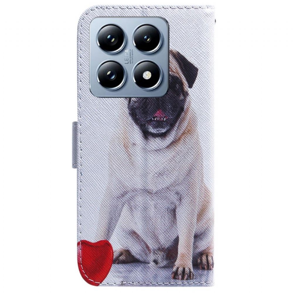 Kožený Kryt Xiaomi 14t Mops Pes
