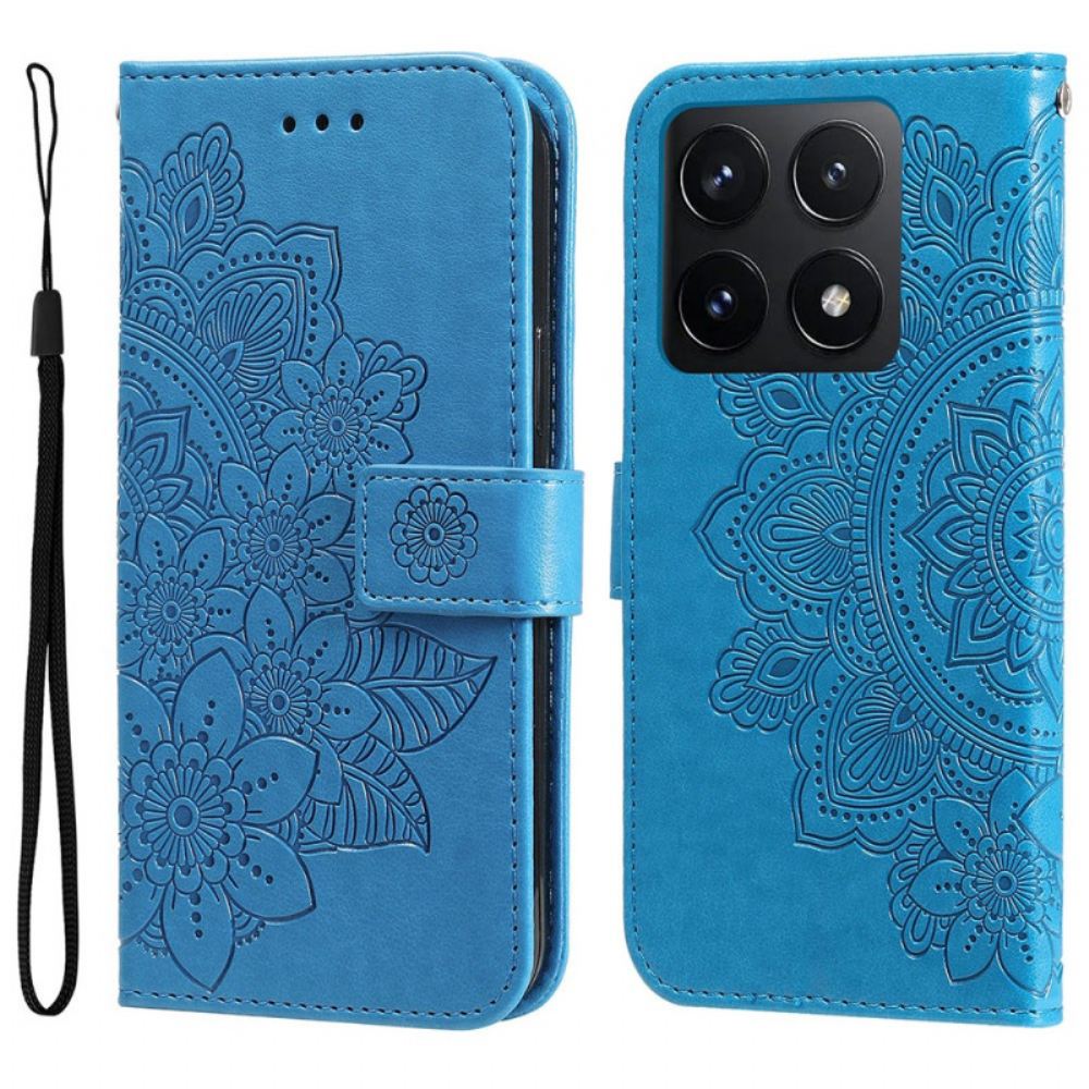 Kožený Kryt Xiaomi 14t Otisk Mandaly