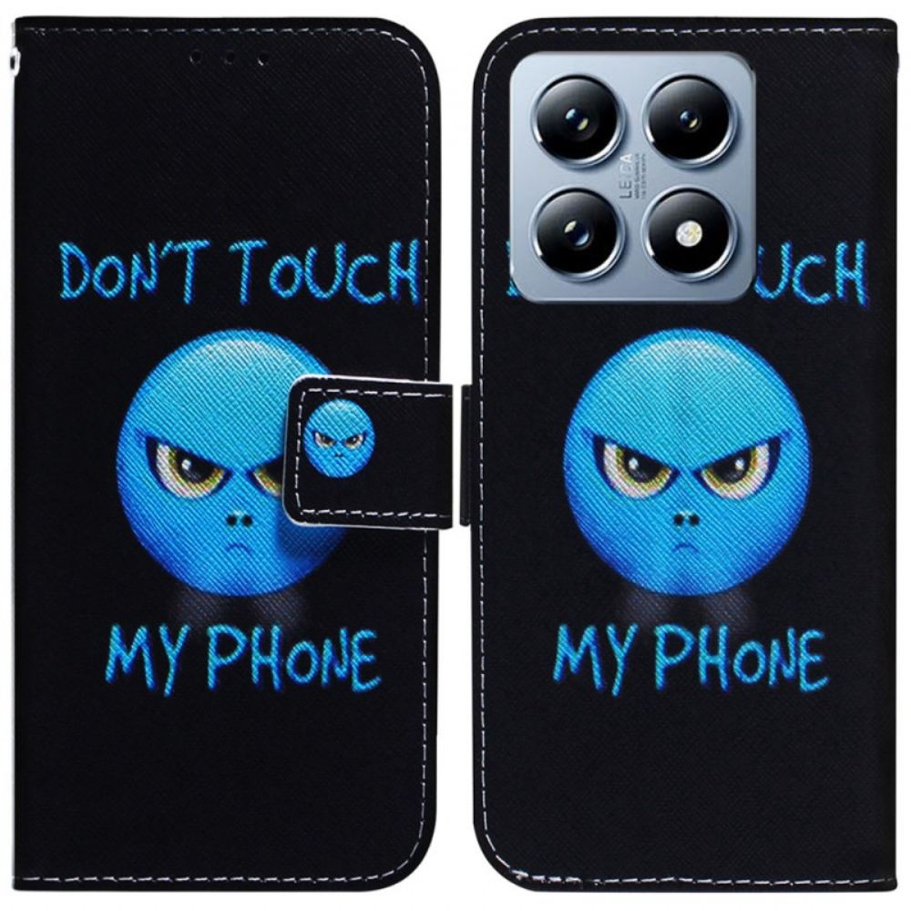 Kožený Kryt Xiaomi 14t Telefon Emoji
