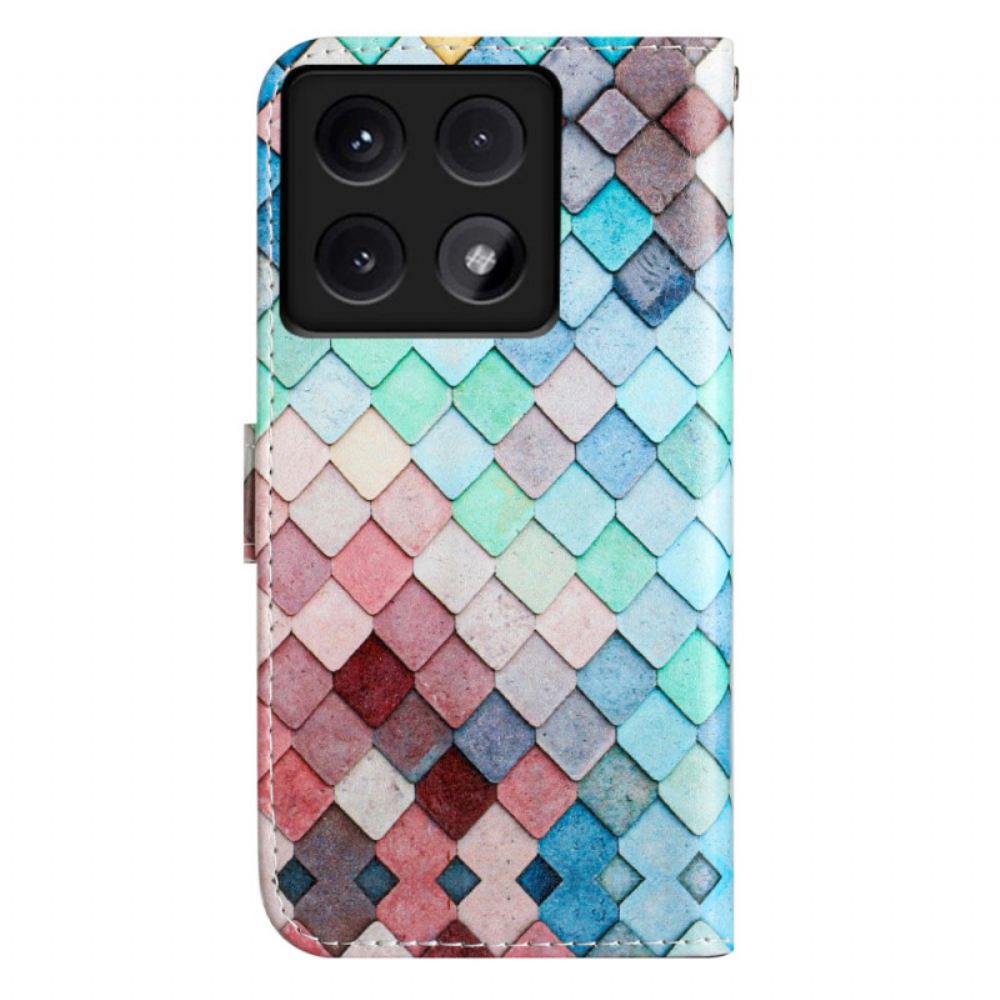Kožený Kryt Xiaomi 14t Vzor Mřížky