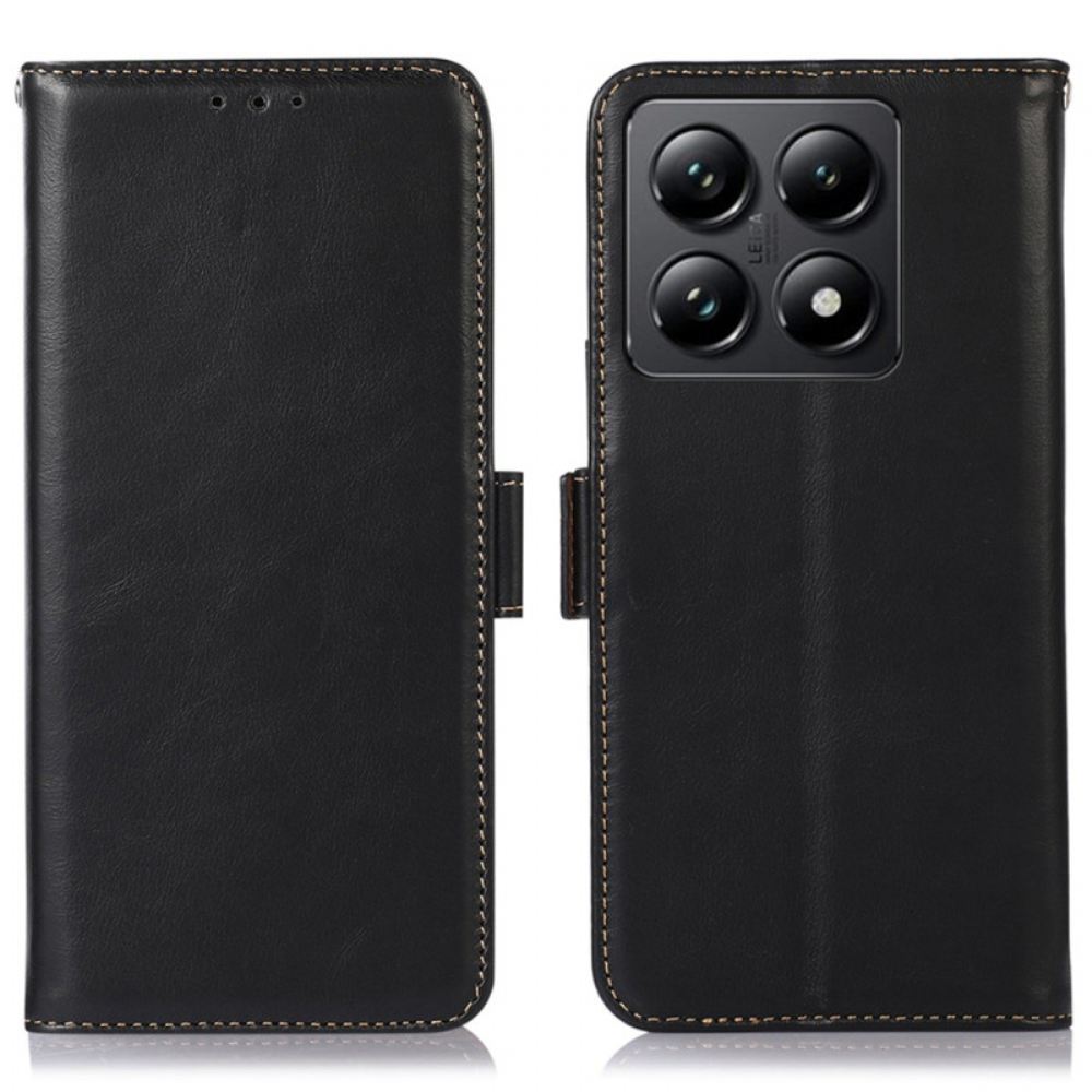 Peněženková Pouzdra Xiaomi 14t Kůže S Rfid Ochranou