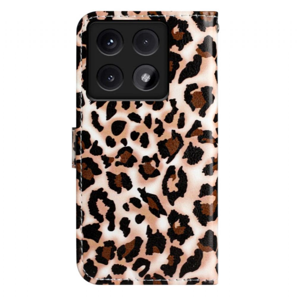 Peněženková Pouzdra Xiaomi 14t Leopardí Tisk