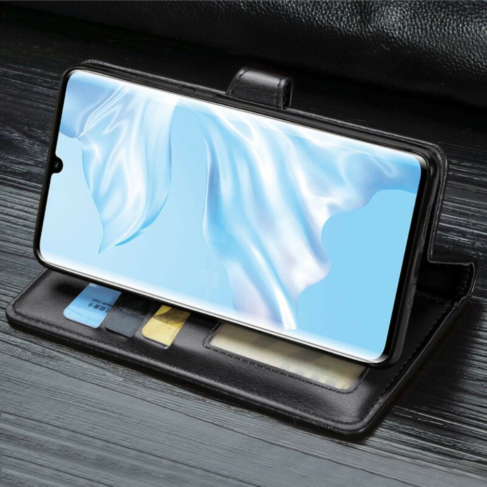 Flipové Pouzdro Na Huawei P30 Pro Umělá Kůže A Vintage Spona