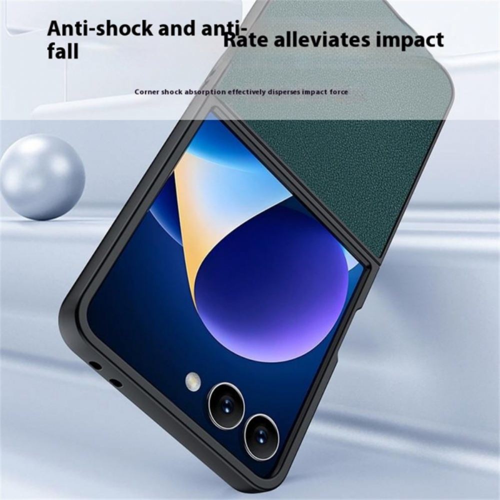 Kryt Na Samsung Galaxy Z Flip 7 Kožený Efekt