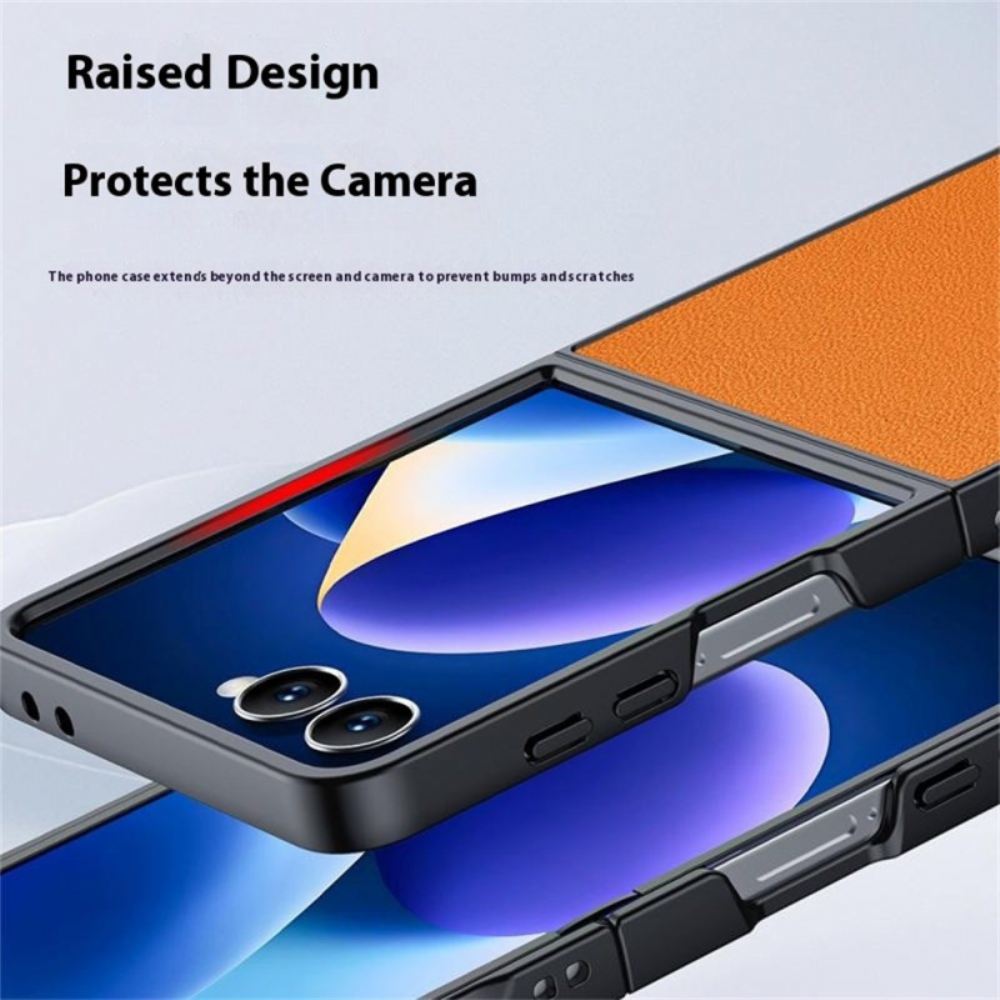 Kryt Na Samsung Galaxy Z Flip 7 Kožený Efekt