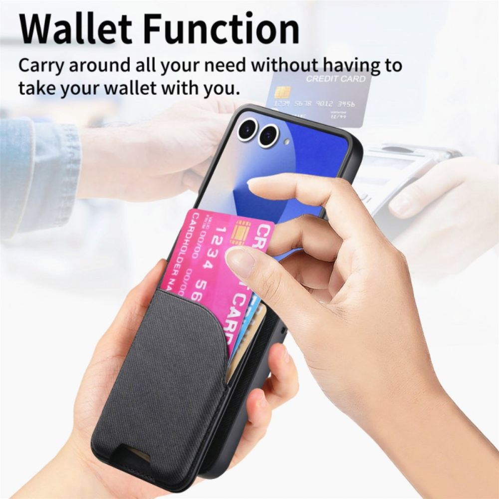 Kryt Na Samsung Galaxy Z Flip 7 Magnetické S Držákem A Odnímatelným Držákem Na Karty