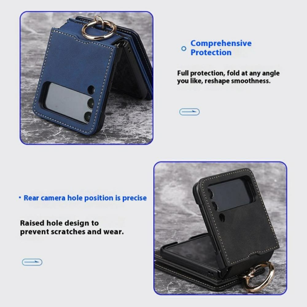 Kryt Na Samsung Galaxy Z Flip 7 Pouzdro Na Karty A Odnímatelný Řetízek