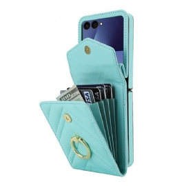 Kryt Na Samsung Galaxy Z Flip 7 Pouzdro Na Karty A Řemínek S Blokováním Rfid