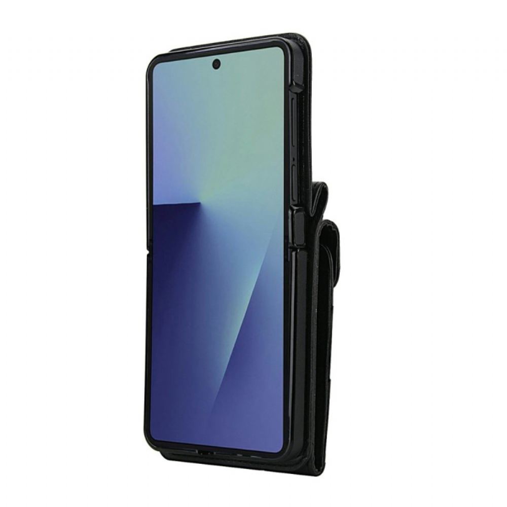 Kryt Na Samsung Galaxy Z Flip 7 Pouzdro Na Karty A Řemínek S Blokováním Rfid