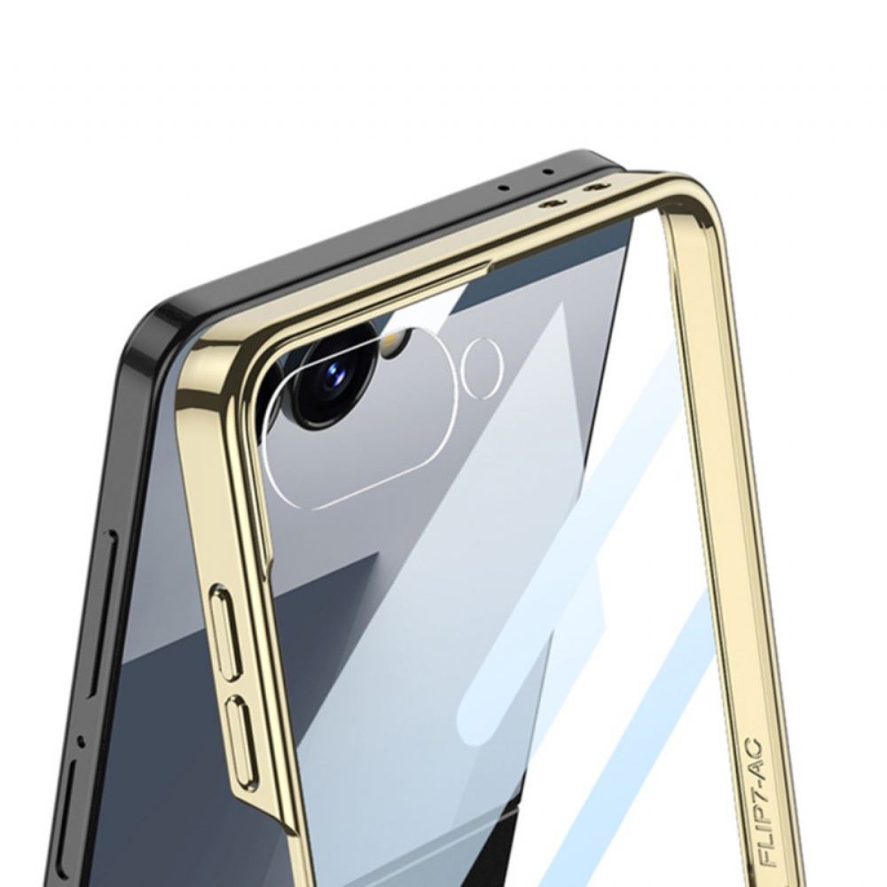 Kryt Na Samsung Galaxy Z Flip 7 Tkaná Textura S Držákem Na Prsteny