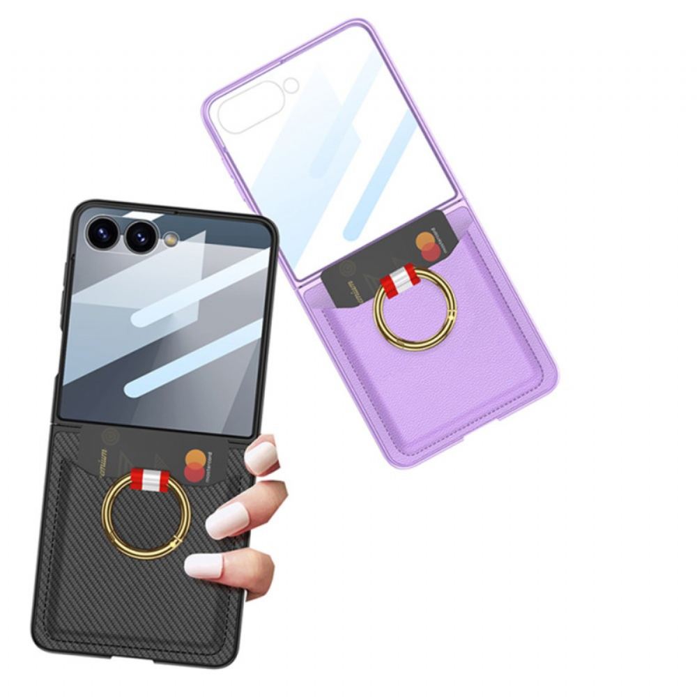 Kryt Samsung Galaxy Z Flip 7 Držák Na Prsteny A Pouzdro Na Karty