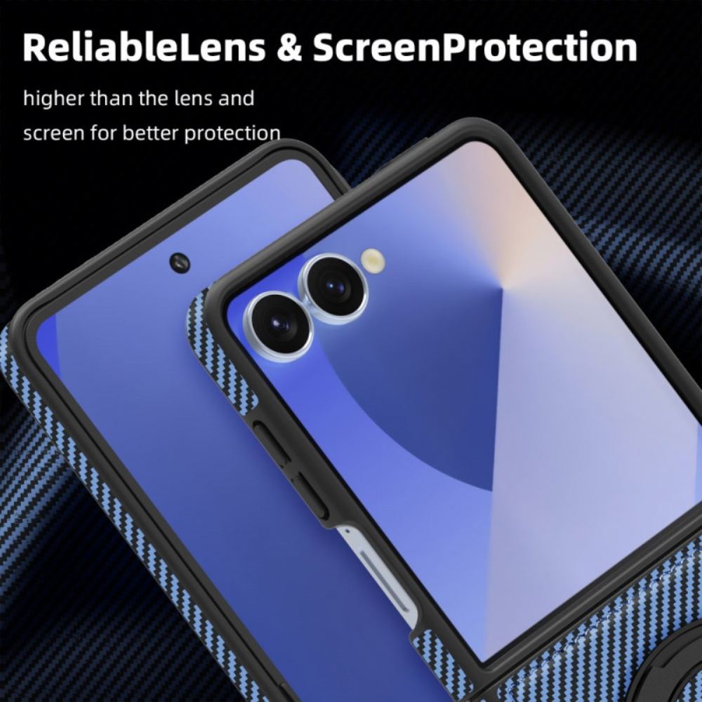 Kryt Samsung Galaxy Z Flip 7 Kryty Na Mobil Magnetické Uhlíkové Vlákno