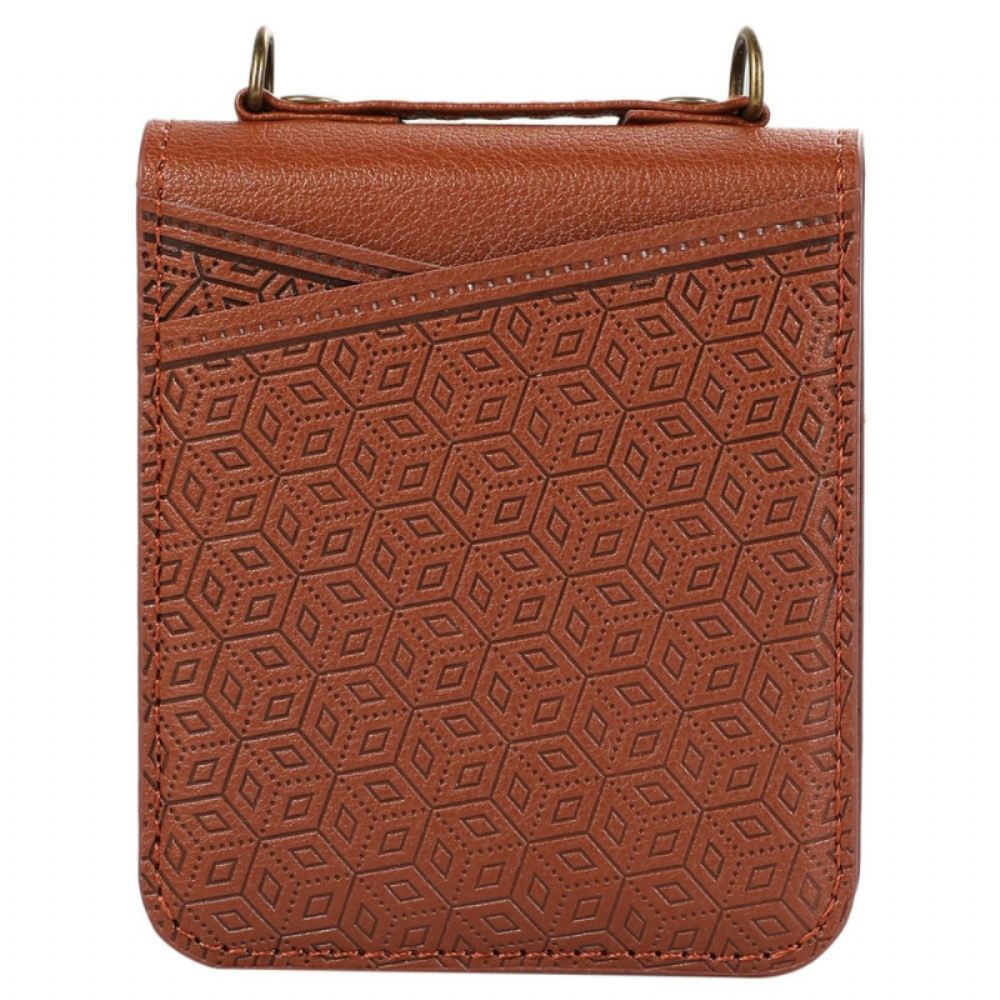 Kryt Samsung Galaxy Z Flip 7 Kryty Na Mobil Pouzdro Na Karty S Kosočtvercovým Designem