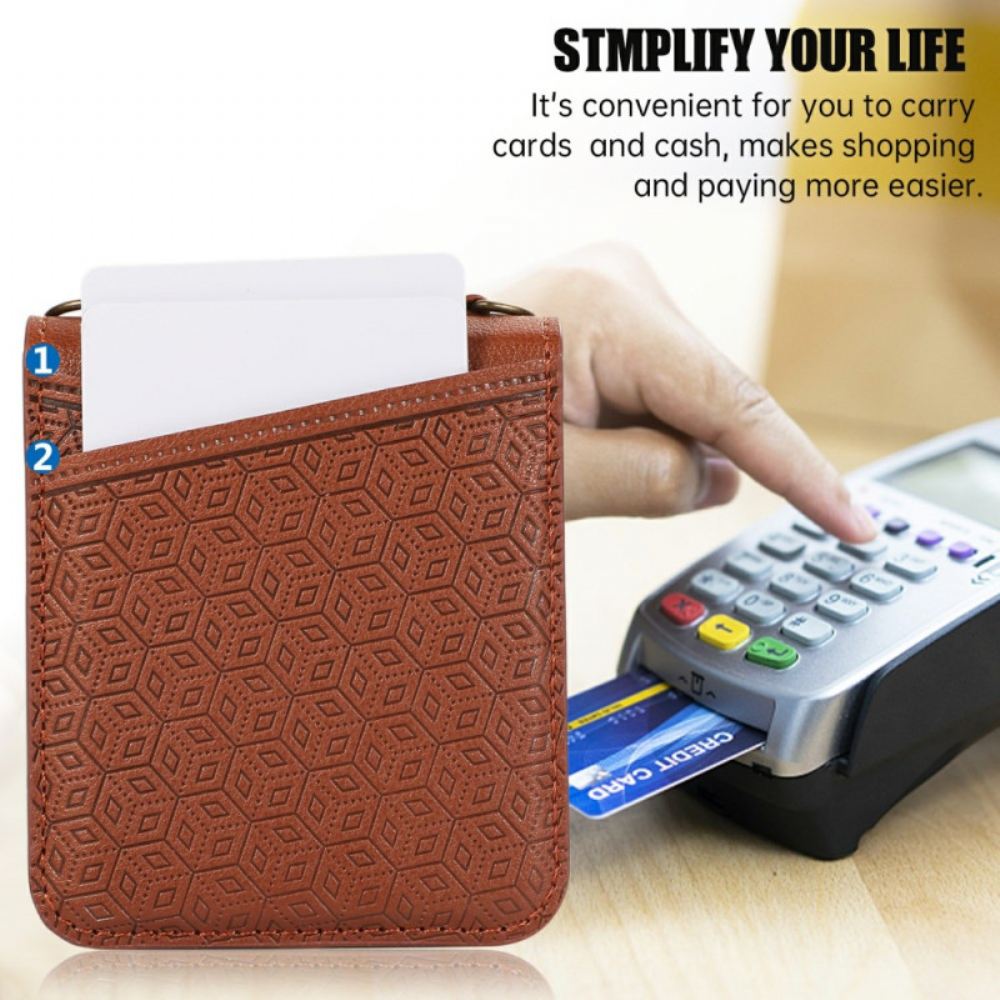 Kryt Samsung Galaxy Z Flip 7 Kryty Na Mobil Pouzdro Na Karty S Kosočtvercovým Designem