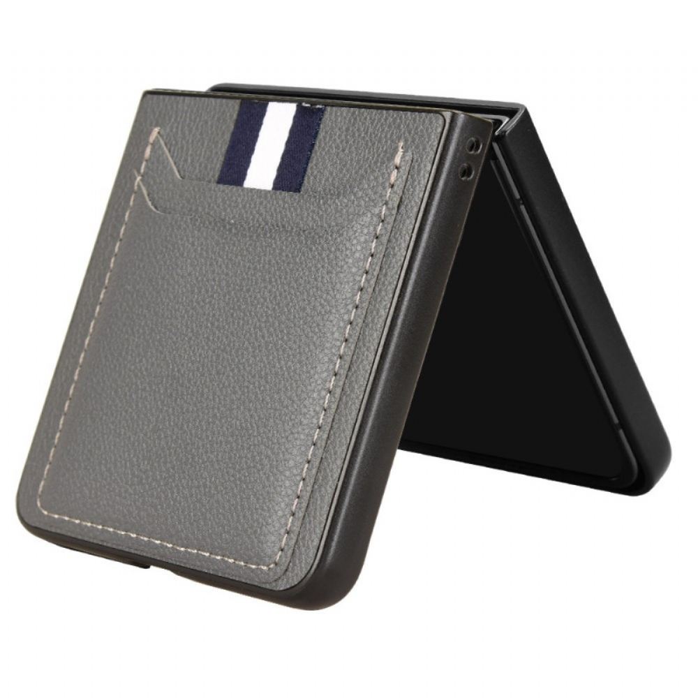 Kryt Samsung Galaxy Z Flip 7 Kryty Na Mobil Pouzdro Na Karty V Koženém Stylu