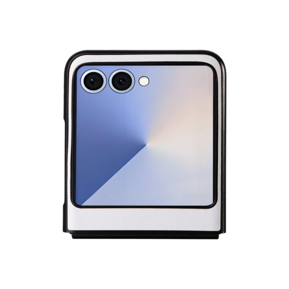 Kryt Samsung Galaxy Z Flip 7 Monochromatický Kožený Efekt