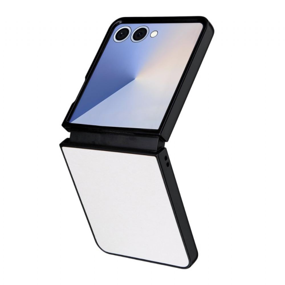 Kryt Samsung Galaxy Z Flip 7 Monochromatický Kožený Efekt