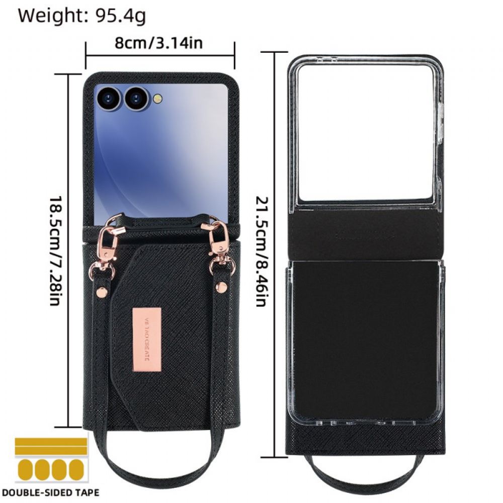 Kryt Samsung Galaxy Z Flip 7 Peněženka A Popruh