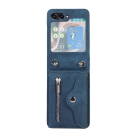 Kryt Samsung Galaxy Z Flip 7 Peněženka Se Šňůrkou Na Krk A Ramenním Popruhem