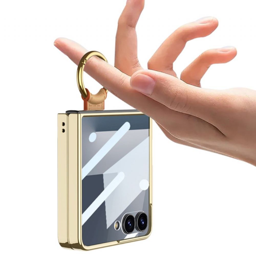 Kryt Samsung Galaxy Z Flip 7 Pouzdro Na Prsteny A Odnímatelný Ramenní Popruh