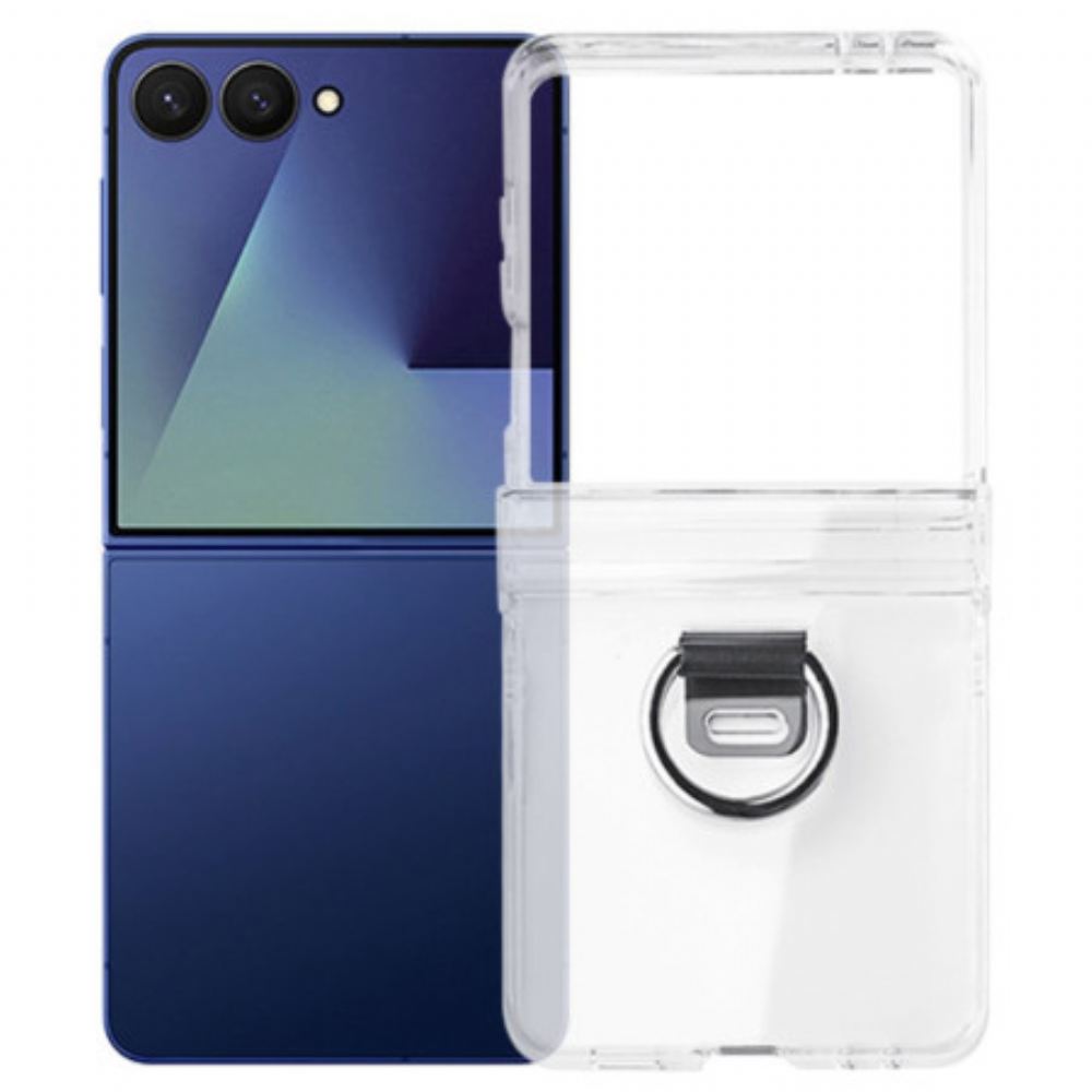 Kryt Samsung Galaxy Z Flip 7 Průhledné S Držákem Na Prsteny