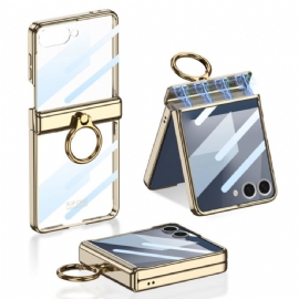 Kryt Samsung Galaxy Z Flip 7 Průhledný Se Stojánkem A Magnetickou Ochranou Gkk