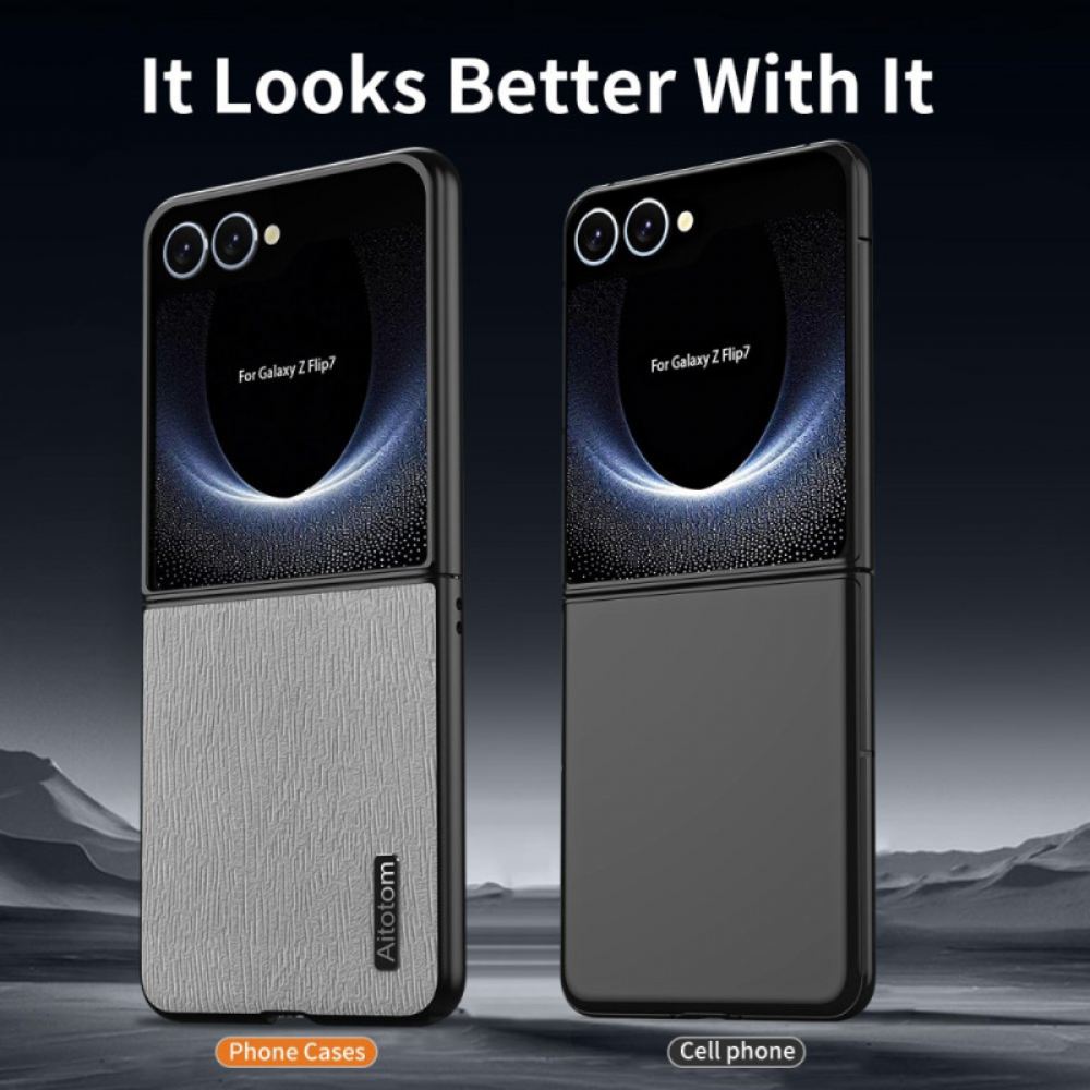 Kryt Samsung Galaxy Z Flip 7 Textura Dřeva